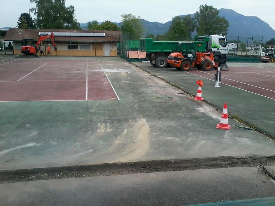 Destruction des anciens courts