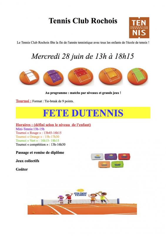 Affiche fete du tennis